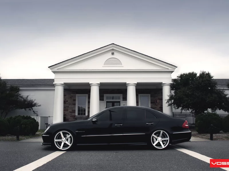 vossen, mercedes benz, black, amg, e class, w211