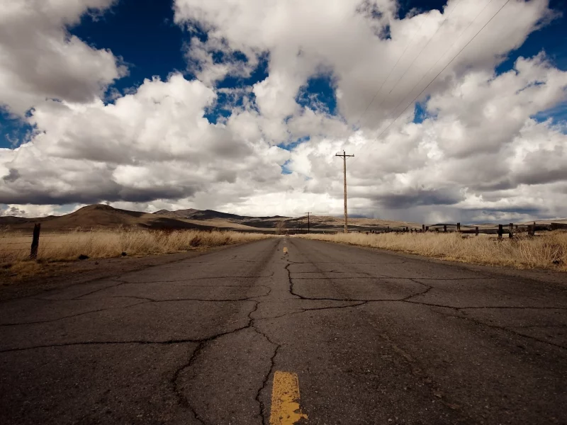 Asphalt, Gound, Sky, Couds, Roud