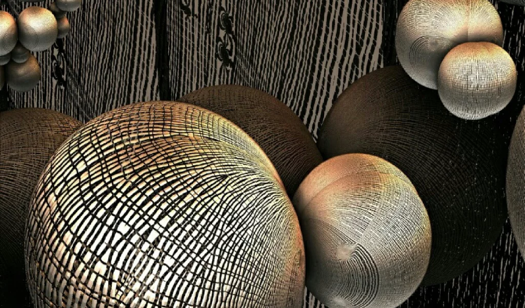 3D, абстракция, шары
