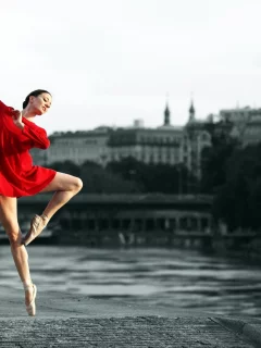 девушка, балерина, танец