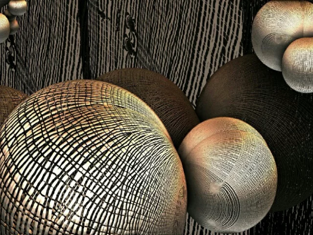 3D, абстракция, шары