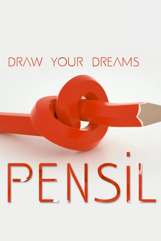 карандаш, draw your dreams, orange, картинка, рисуй свою мечту