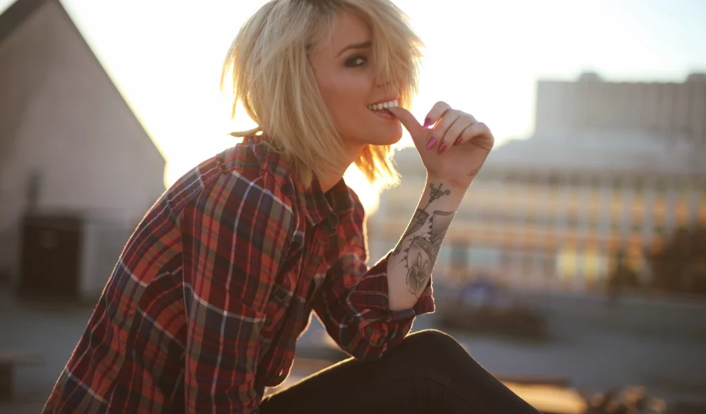 улыбка, взгляд, блондинка, модель, девушка, alysha nett