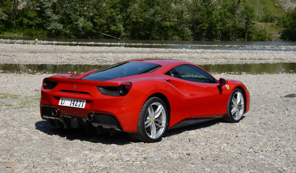 Ferrari 488, GTB, красный, 2015, суперкар