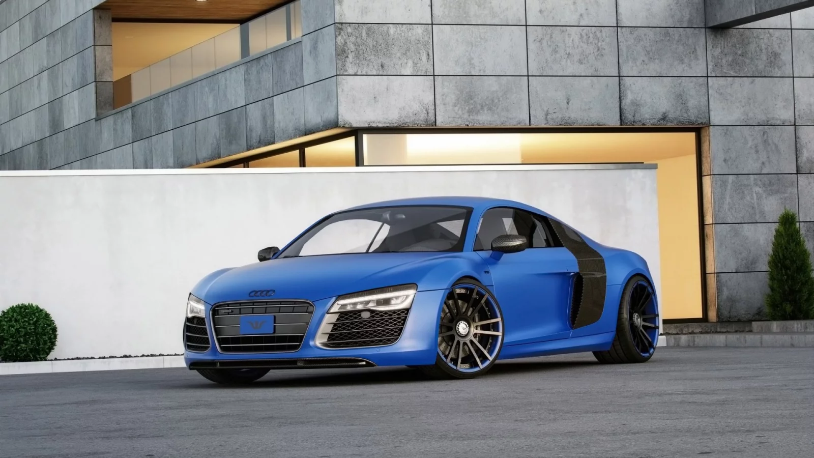 ауди, 2015, Wheelsandmore, audi, R8, V10, coupe, синий, купе, тюнинг