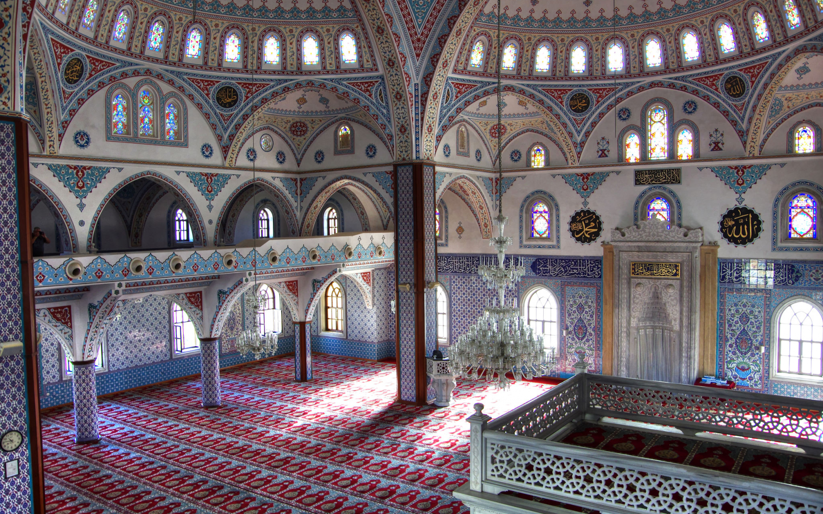 Манавгат, Турция, мечеть, колонна, арка, узор, краски, архитектура