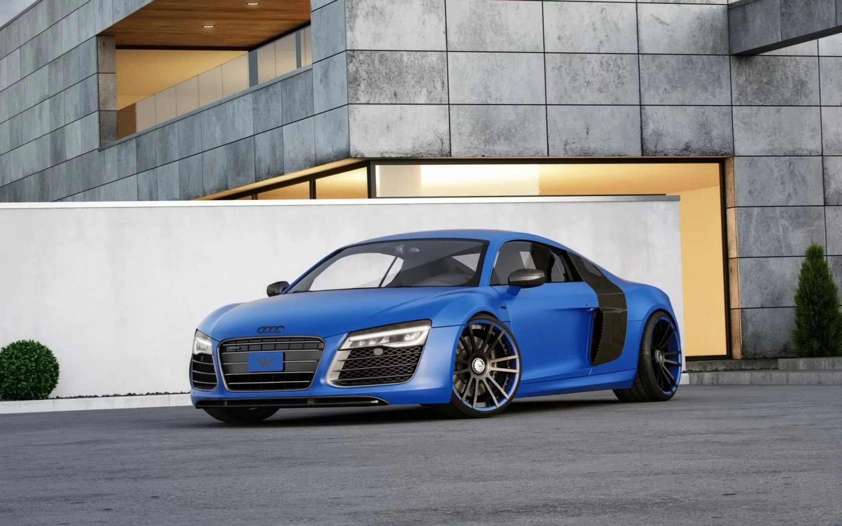 ауди, 2015, Wheelsandmore, audi, R8, V10, coupe, синий, купе, тюнинг