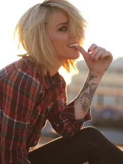 улыбка, взгляд, блондинка, модель, девушка, alysha nett