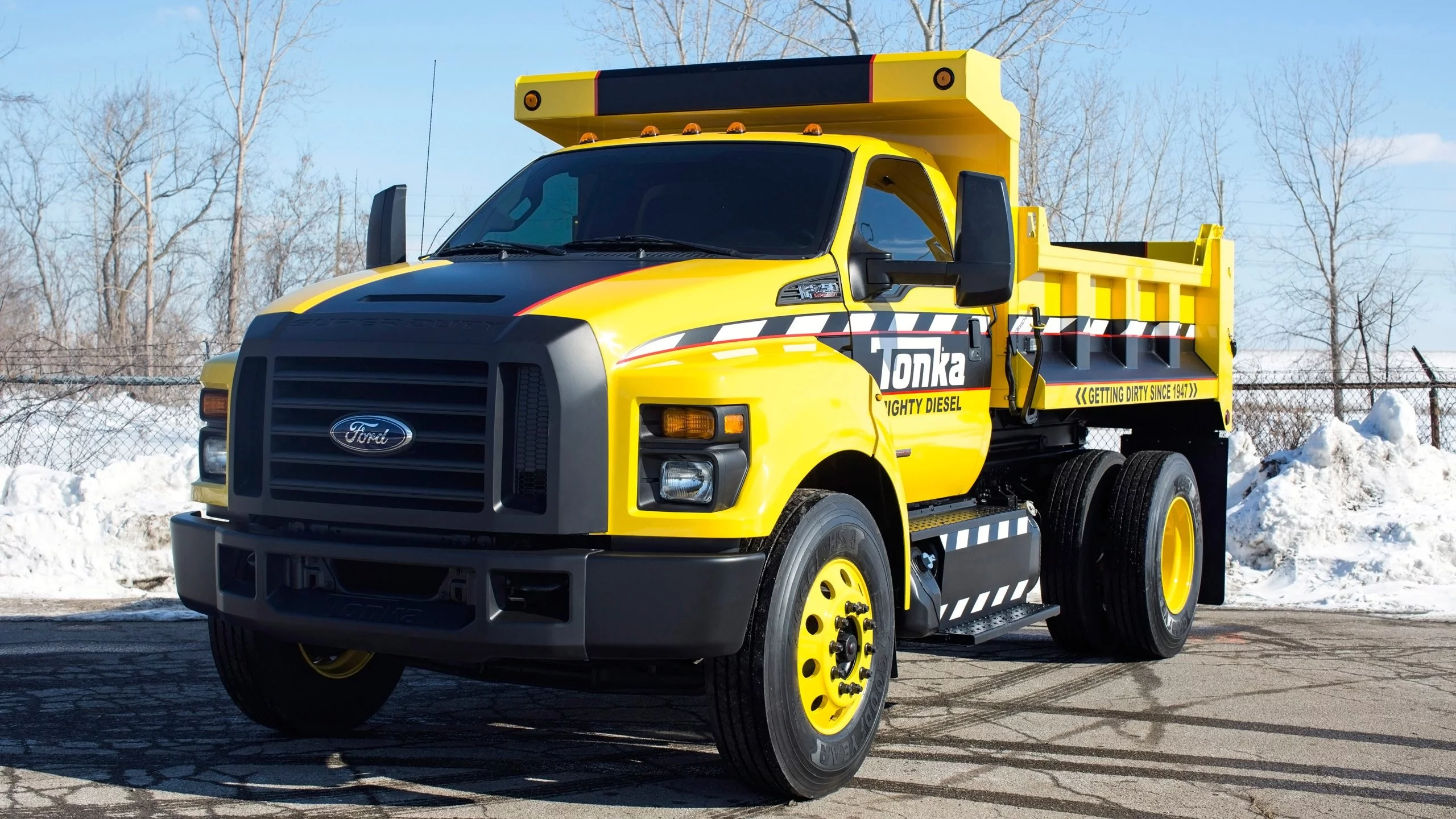 желтый, 2016, ford, f750, форд, tonka, dump truck, грузовик