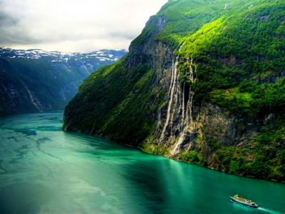 Норвегия, горы, река