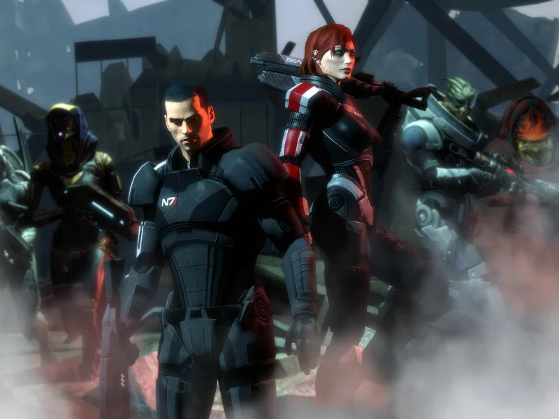 legion, krogan, urdnot wrex, shepard, tali zorah, mass effect, garrus vakarian, turians, female