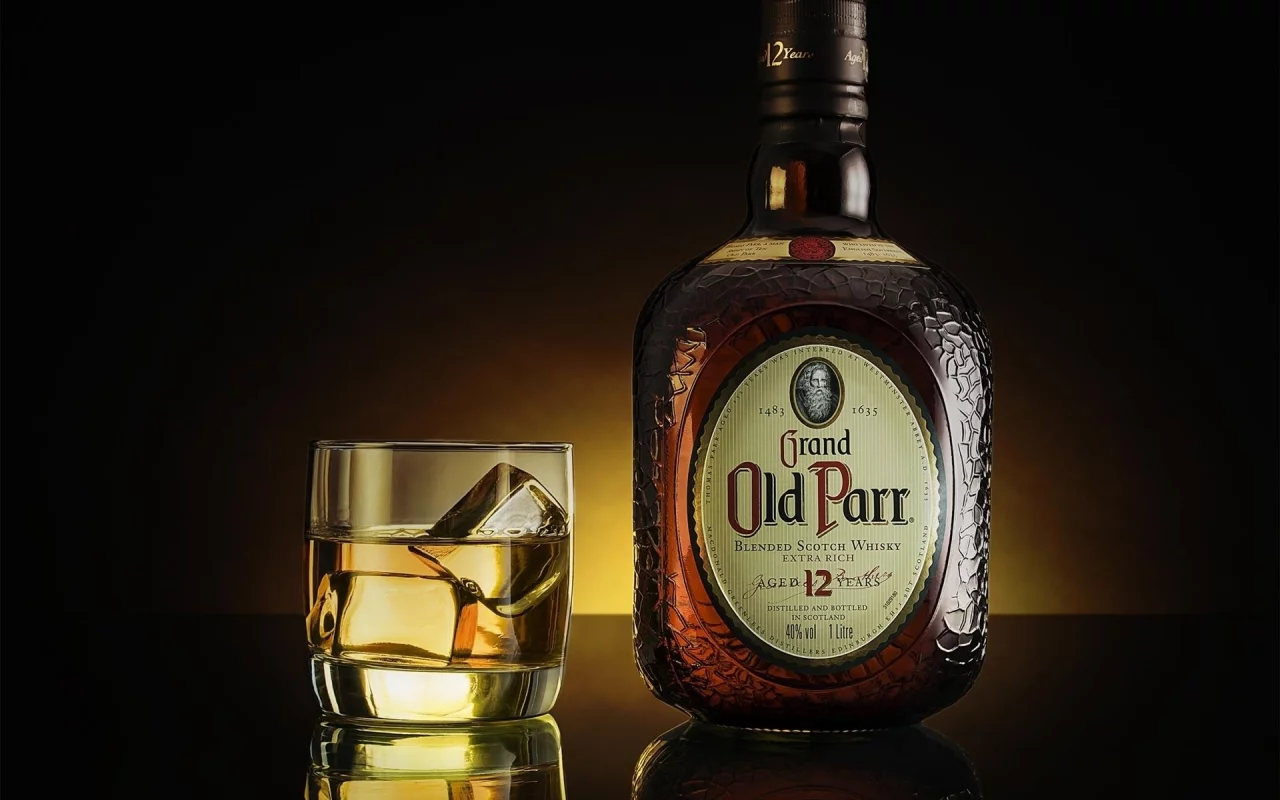 grand old parr, scotch whisky, шотландский виски, алкоголь, бутылка, лед, стакан, виски, еда, напитки