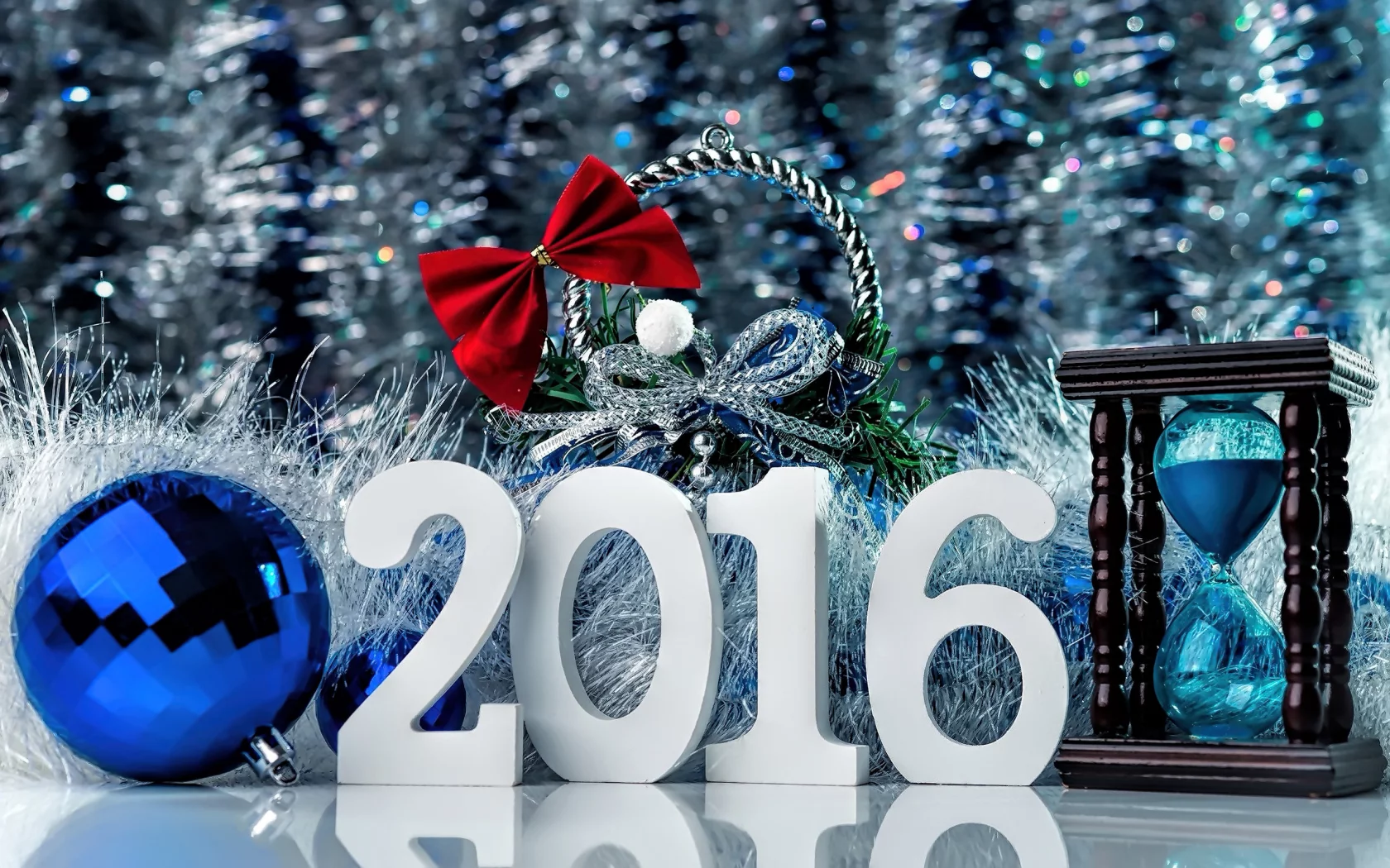 2016, новый год, праздник, открытка, часы, новый, год, шар, елка