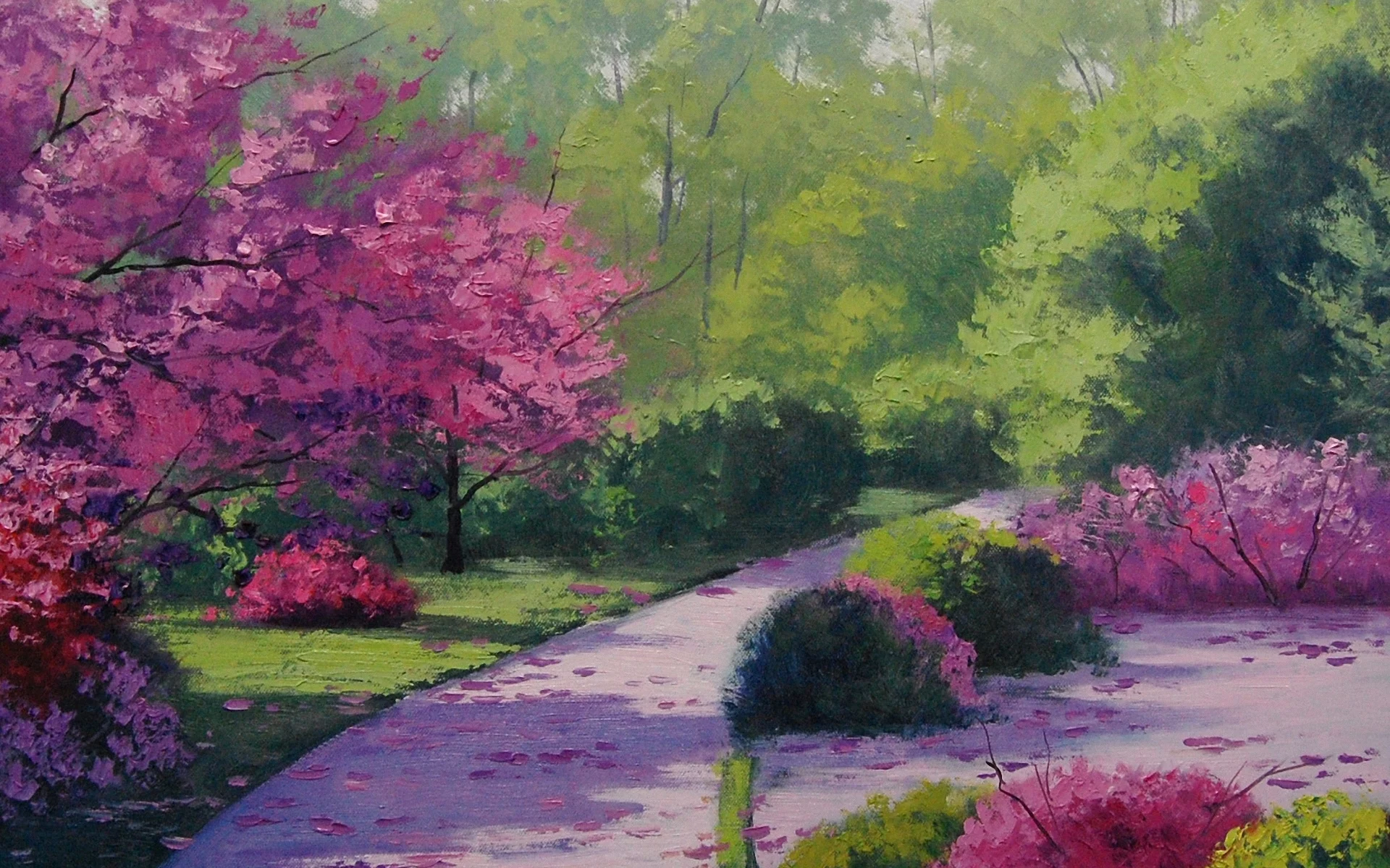 арт, artsaus, рисунок, path through the park