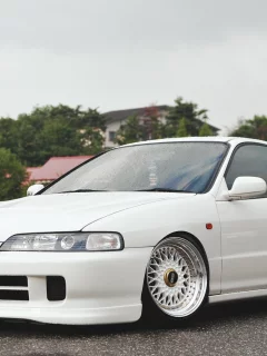 stance, japan, car, wallpapers, honda integra, automobile, type r, tuning, white