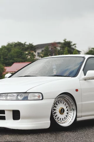 stance, japan, car, wallpapers, honda integra, automobile, type r, tuning, white
