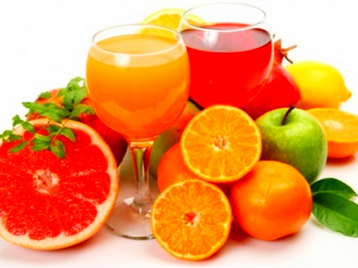 апельсиновый сок, стакан, апельсин, яблоко