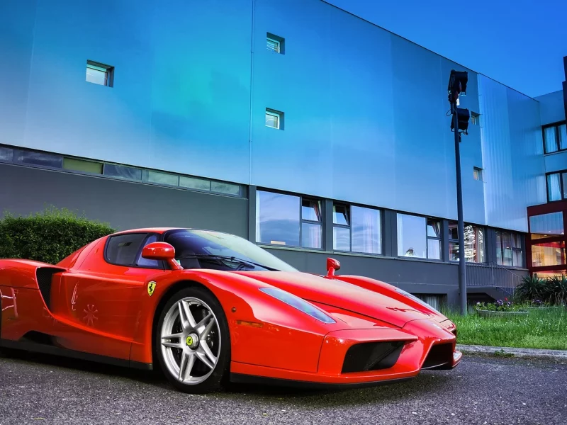 авто, машина, ferrari, красный