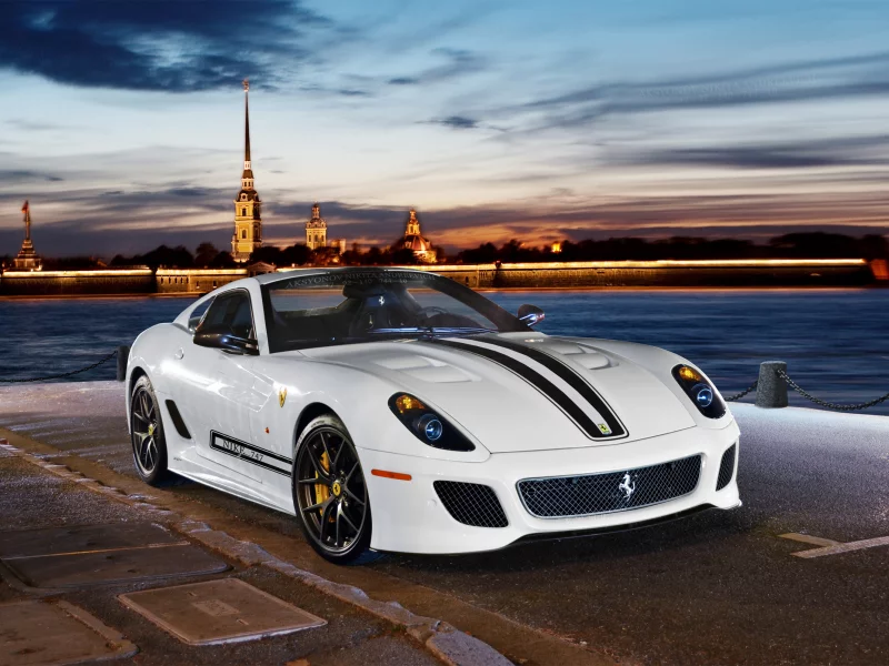 спортивный автомобиль, ferrari 599 gto, 2-местный, суперкар