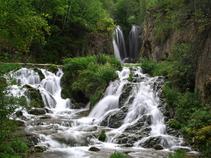 природа, водопад, камни