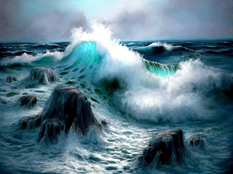 Стихия, Вода, Красота, Картина, Камни