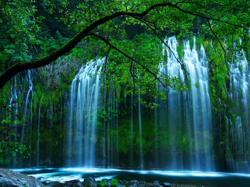 Водопад, красота, природа, вода, камни.