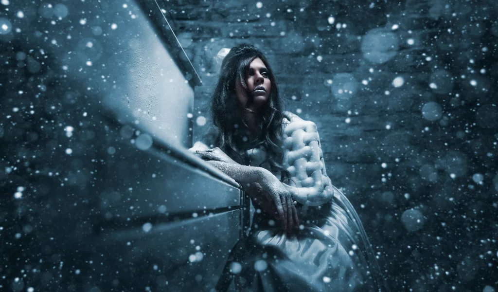 снег, winter queen, холод, девушка