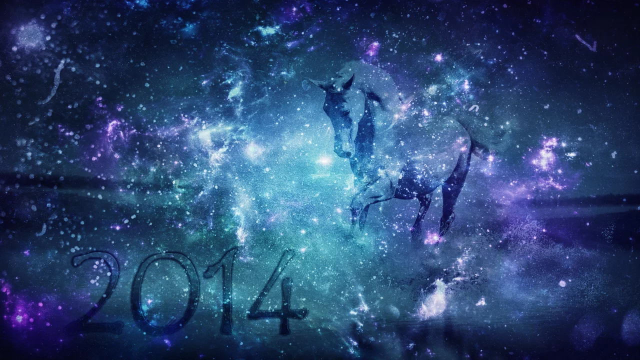 new year, horse, космос, новый год, лошадь, space