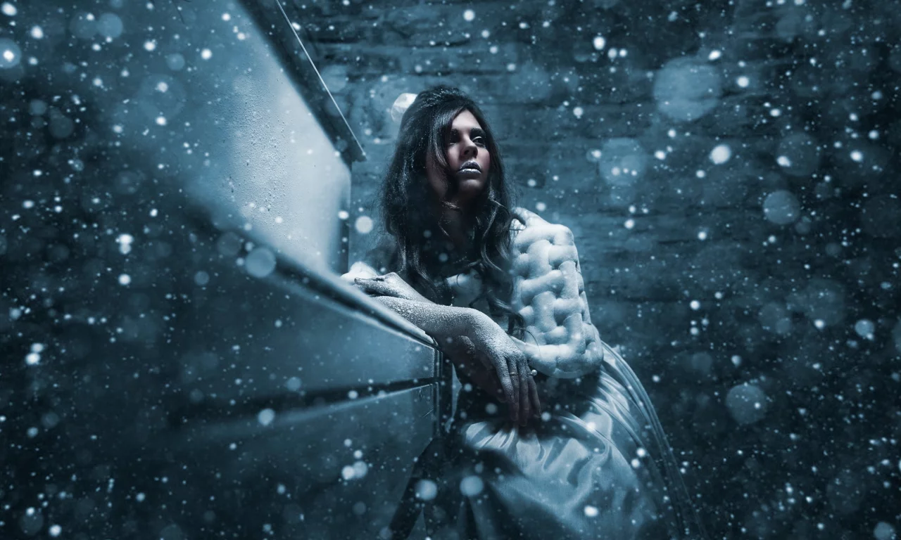 снег, winter queen, холод, девушка