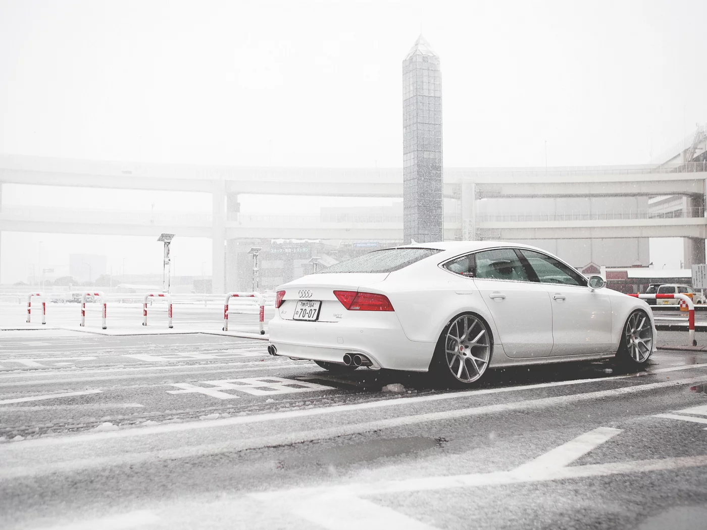 машина, ауди, audi, тюнинг, а7, белая, a7, white, tuning, vossen