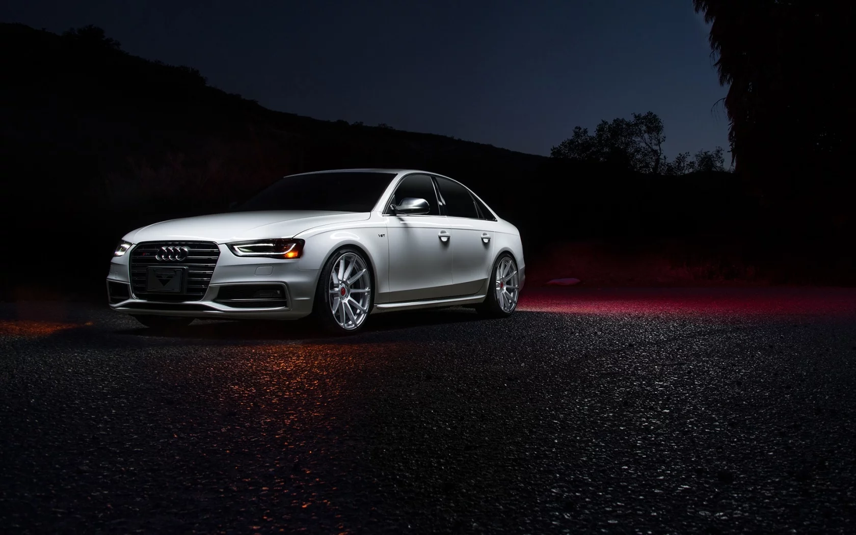 audi, белый, темный фон