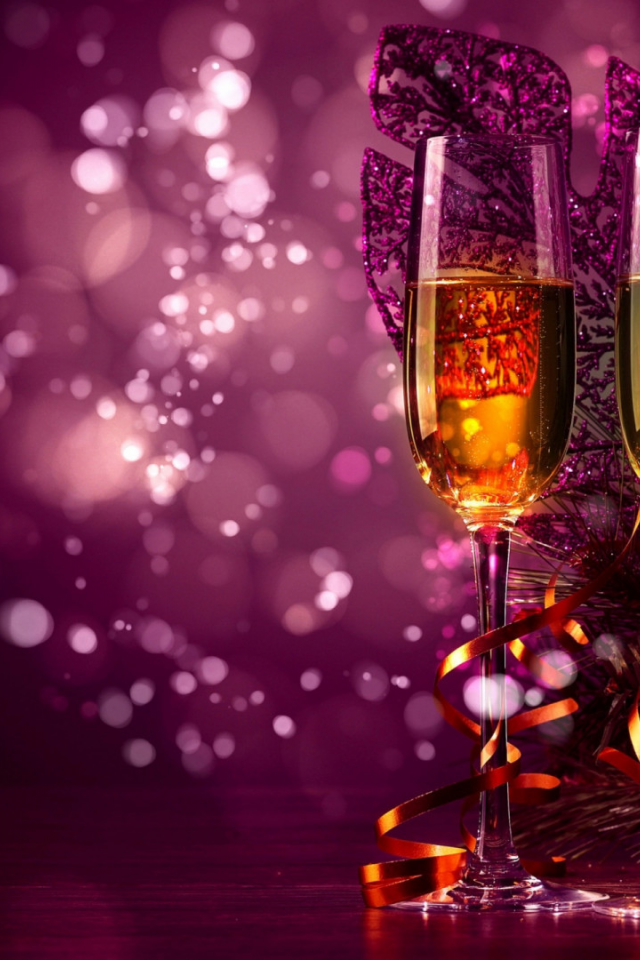 champaine, celebrate, christmas, decorations