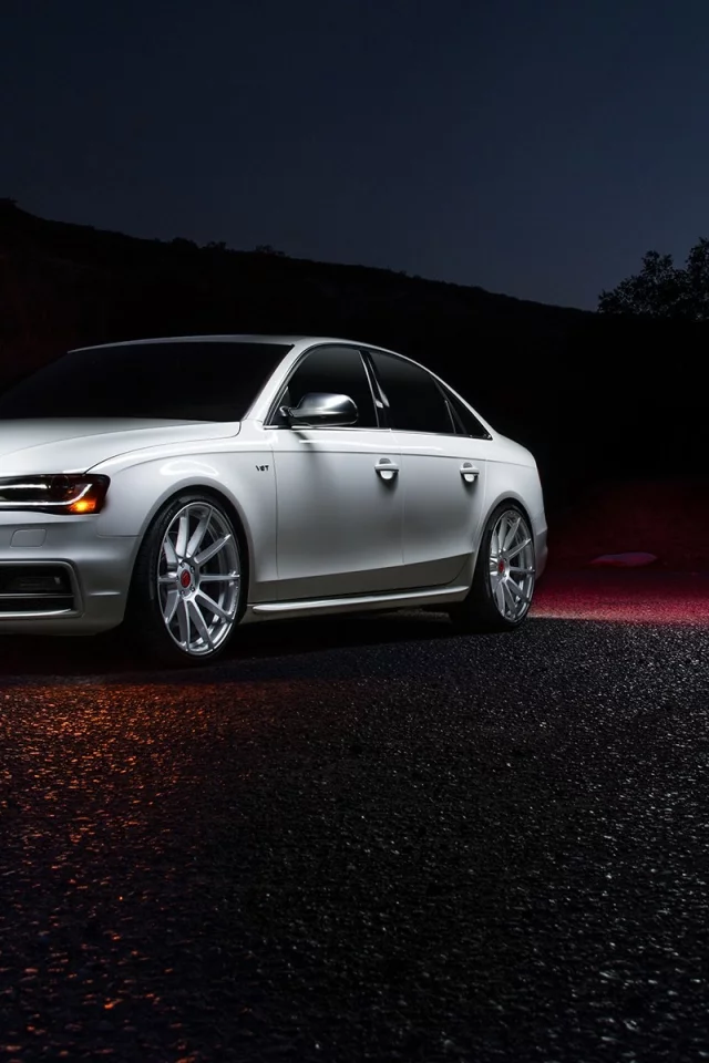 audi, белый, темный фон