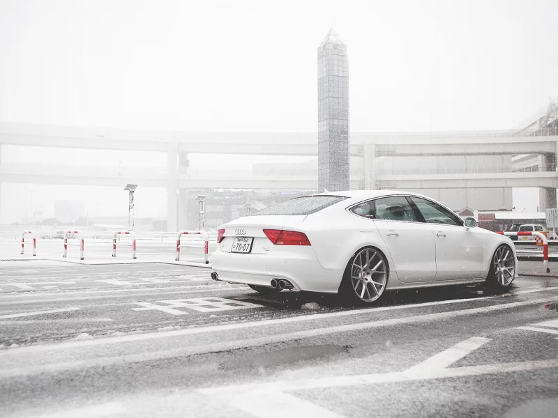 машина, ауди, audi, тюнинг, а7, белая, a7, white, tuning, vossen
