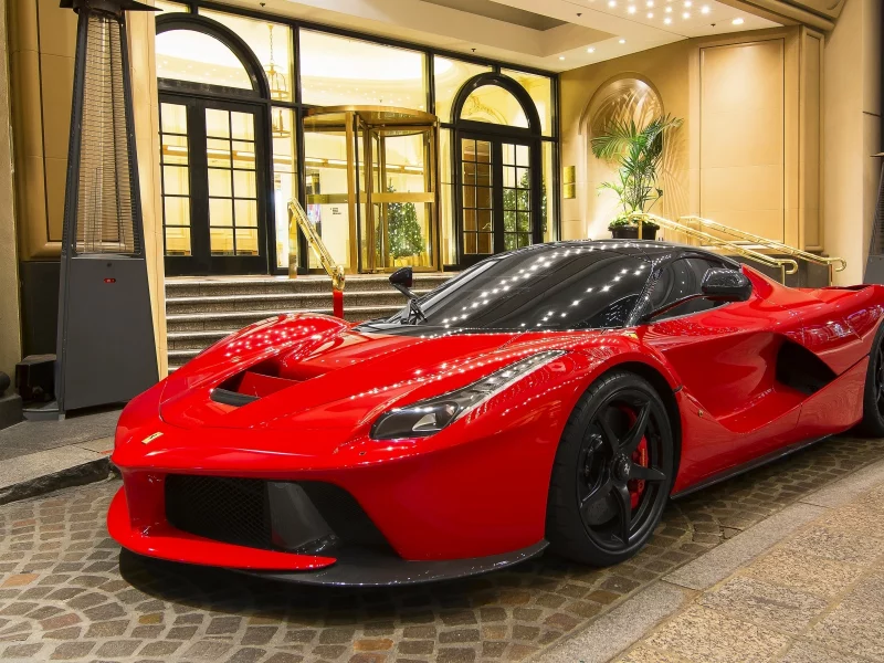 ferrari, sportscar, красный