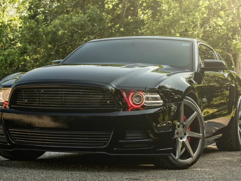 black, ford, muscle car, gt, mustang