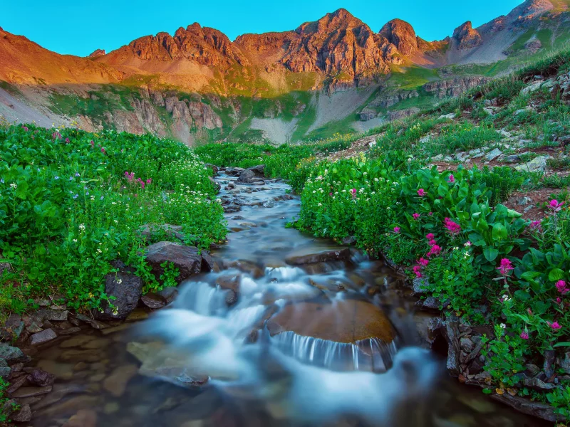 san juan mountains, природа, горы, сша, silverton colorado, утро, лето