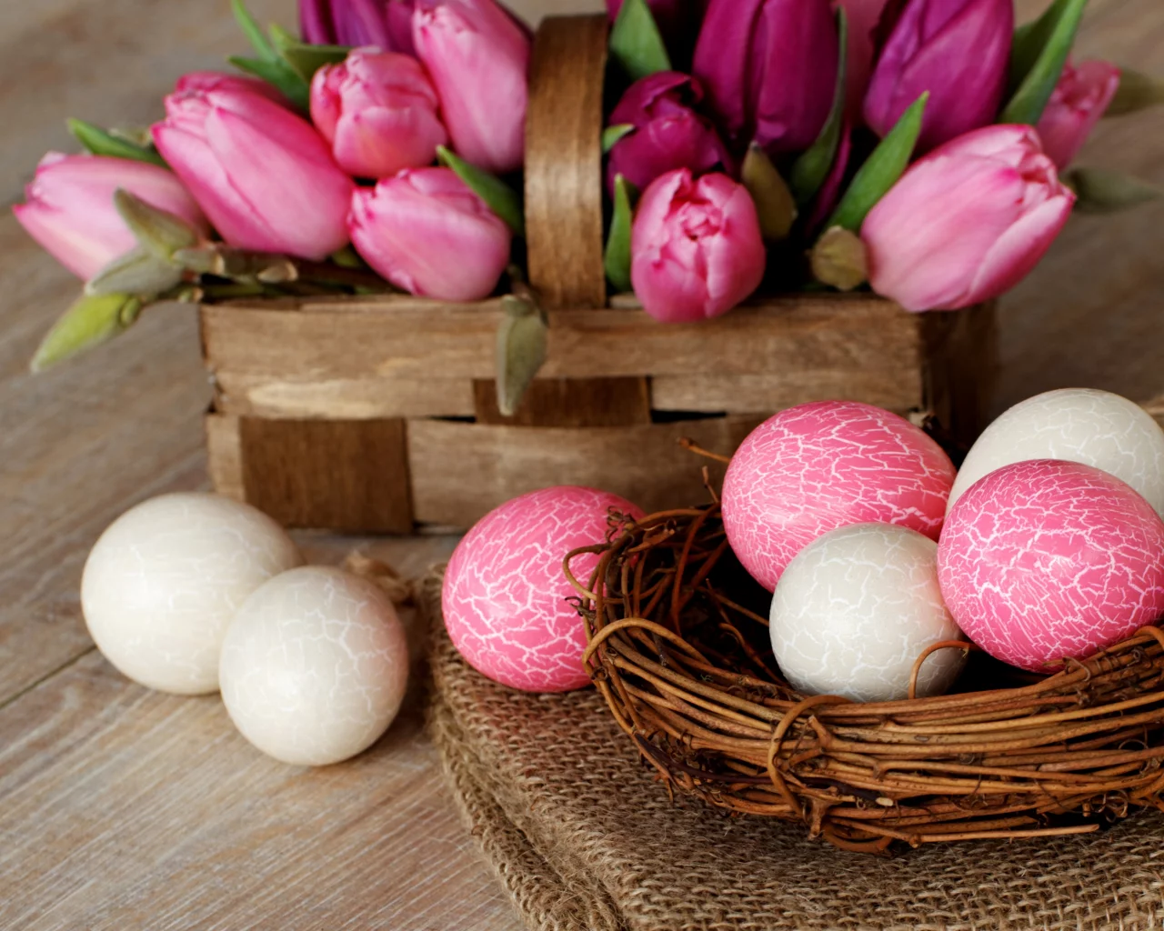 яйца, белые, гнездо, easter, пасхальные, пасха, розовые