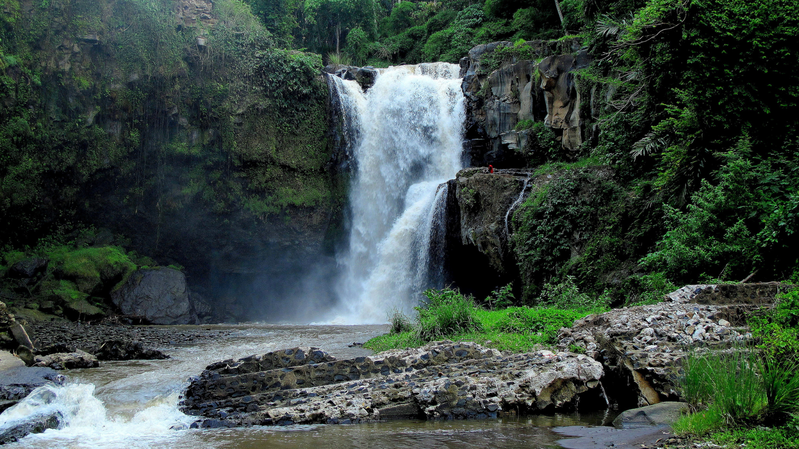 tegenungan waterfall, indonesia, скалы, индонезия, водопад, бали, bali