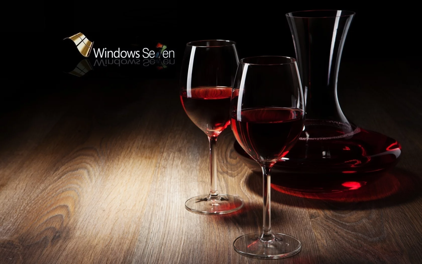 windows, графин, бокалы