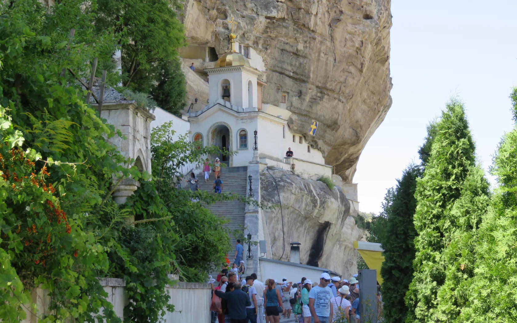 крым, горы, чуфут кале, церковь, вырублена, скала, тп