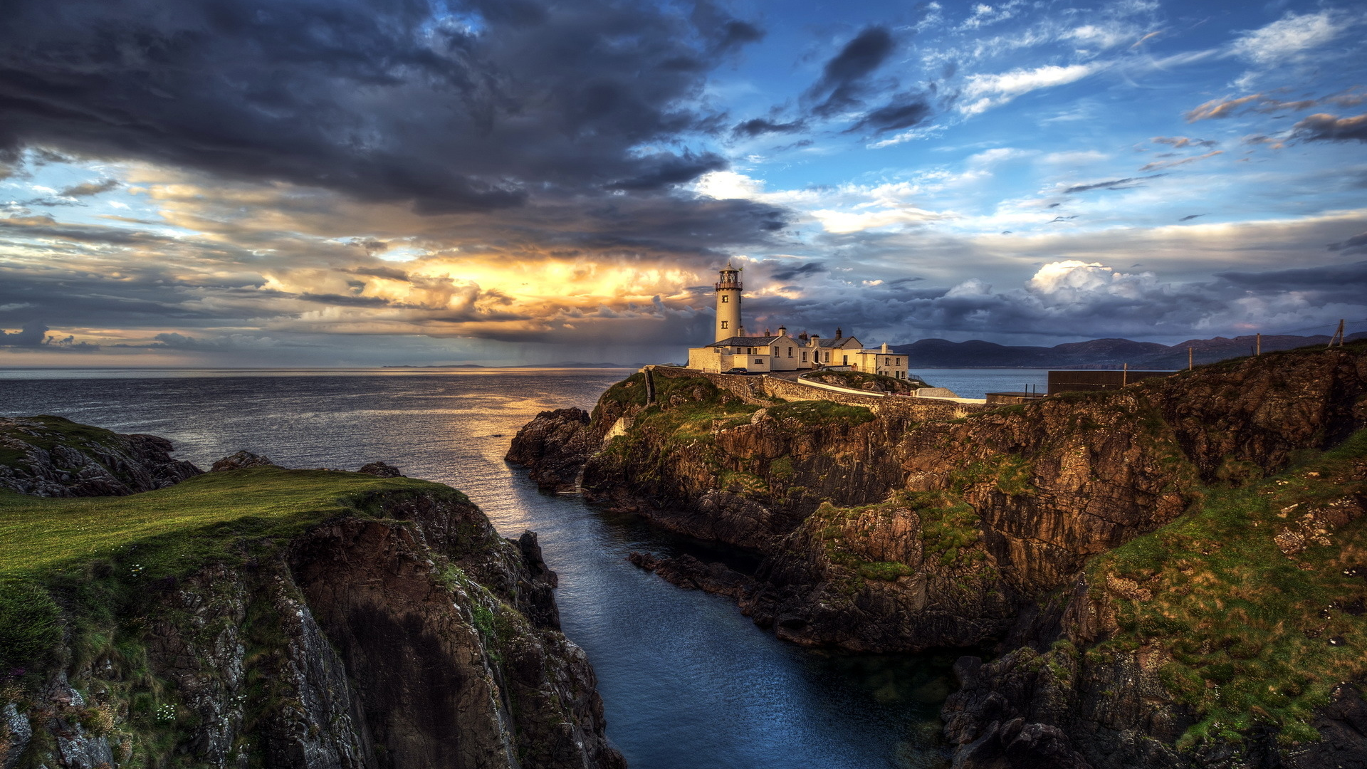 ocean, lighthouse, seascape, fanad head ireland