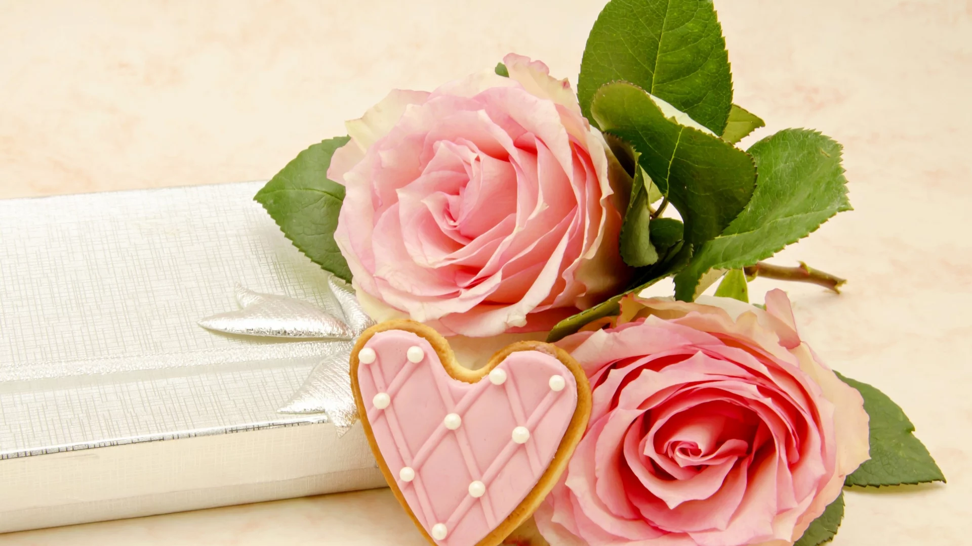 rose, biscuits, baking, подарок, печенье, розы, цветы