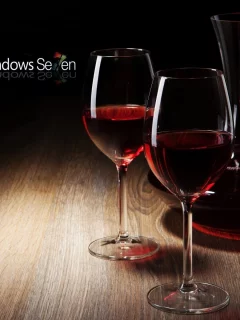 windows, графин, бокалы