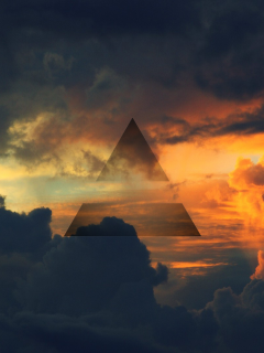 воздух, 30 seconds to mars, треугольник, небо, символ