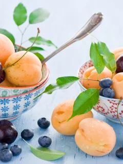 голубика, фрукты, черника, вишня, абрикосы, ежевика