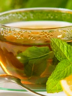 зелёный чай, чайная церемония, мята, лимон