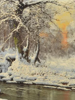 венгрия, зима, пейзаж, лед, laszlo neogrady