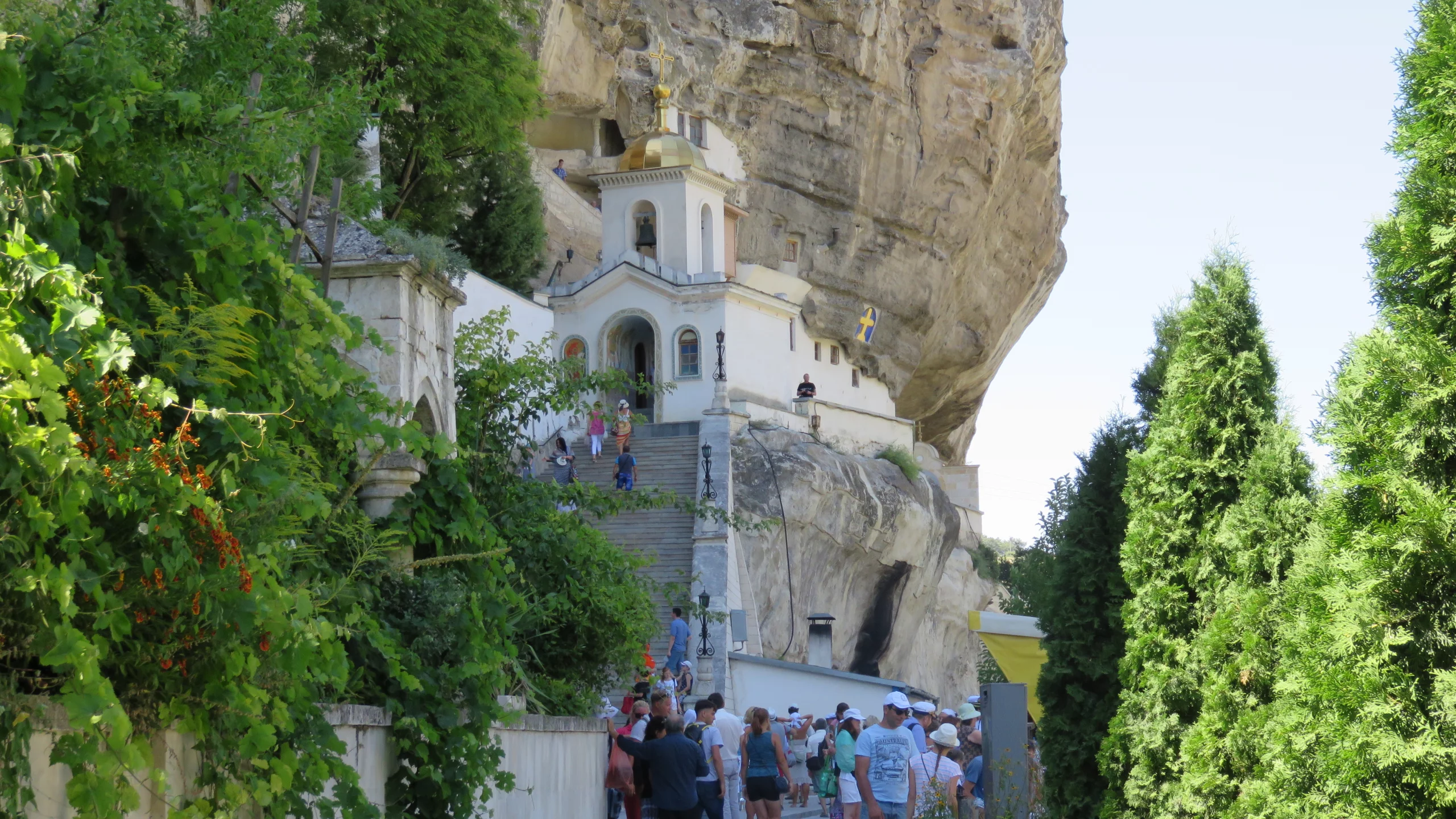 крым, горы, чуфут кале, церковь, вырублена, скала, тп