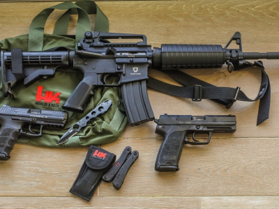 сумка, m4a1, автомат, ножи, пистолеты, heckler &amp;amp; koch